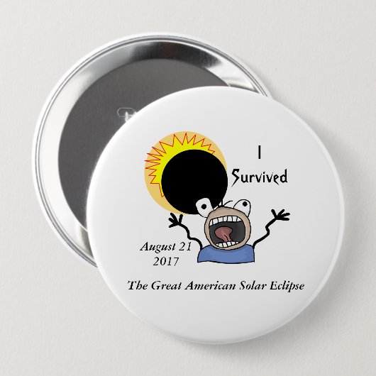 2017 Solar Eclipse Survival Edition Ronde Button 4,0 Cm (Voorkant /achterkant)