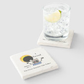2017 Solar Eclipse Survival Edition Stenen Onderzetter (Zijkant)