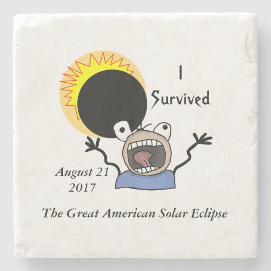 2017 Solar Eclipse Survival Edition Stenen Onderzetter (Voorkant)