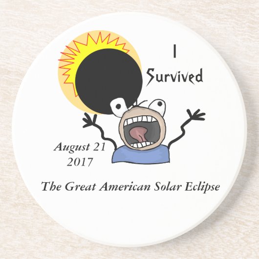 2017 Solar Eclipse Survival Edition Zandsteen Onderzetter (Voorkant)