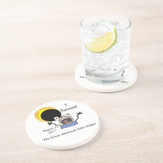 2017 Solar Eclipse Survival Edition Zandsteen Onderzetter (Zijkant)