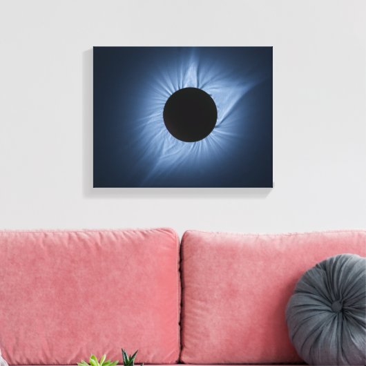 2017 Solar Eclipse - Zonnekroon Canvas Afdruk (Insitu (Woonkamer))