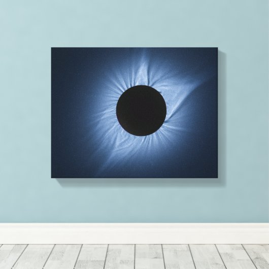 2017 Solar Eclipse - Zonnekroon Canvas Afdruk (Insitu (Houten vloer))