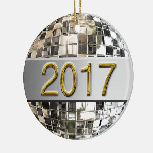 2017 Sparking Silver Disco Ball Ornament (Links)