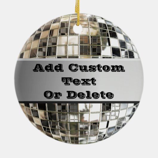 2017 Sparking Silver Disco Ball Ornament (Achterkant)