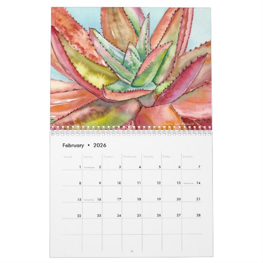 2017 Succulent Agenda Kalender (Feb 2026)