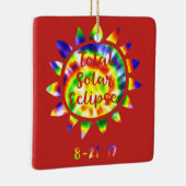 2017 Tie Dye Total Zon Eclipse Xmas Ornament (Rechts)