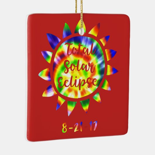 2017 Tie Dye Total Zon Eclipse Xmas Ornament (Rechts)