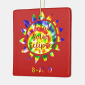 2017 Tie Dye Total Zon Eclipse Xmas Ornament (Links)