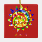 2017 Tie Dye Total Zon Eclipse Xmas Ornament (Voorkant)