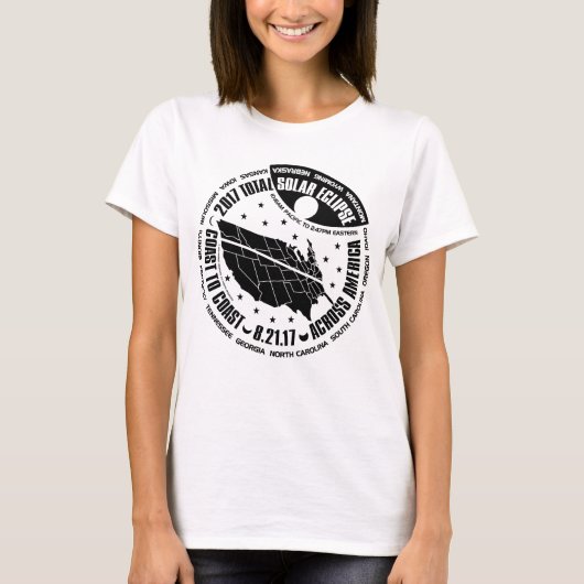 2017 TOTAAL SOLAR ECLIPSE Designer Womens Sport T-shirt (Voorkant)