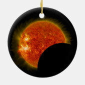 2017 Totaal zonnepanelen Keramisch Ornament (Achterkant)