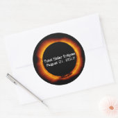 2017 Totaal zonnepanelen Ronde Sticker (Envelop)