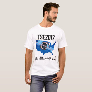 2017 Totale zonnecrisis-nieuwe manier om de datum T-shirt