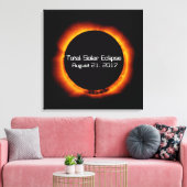2017 Totale Zonsverduistering Canvas Afdruk (Insitu (Woonkamer))