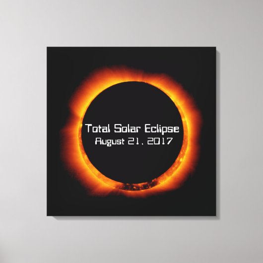2017 Totale Zonsverduistering Canvas Afdruk (Voorkant)