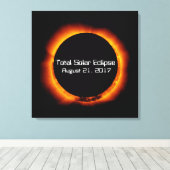 2017 Totale Zonsverduistering Canvas Afdruk (Insitu (Houten vloer))