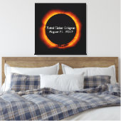 2017 Totale Zonsverduistering Canvas Afdruk (Insitu (Slaapkamer))