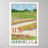 2017 USA Open golf Oakmont Country Club cadeaus Poster (Voorkant)
