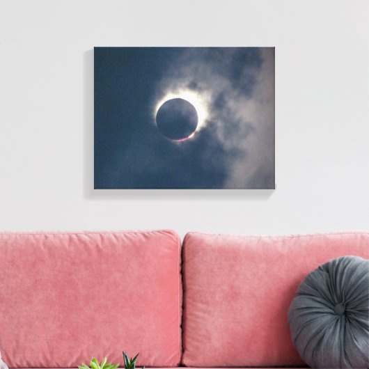 2017 Volledige Zonneverduistering Canvas Print (Insitu (Woonkamer))