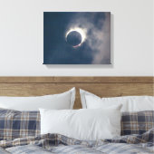 2017 Volledige Zonneverduistering Canvas Print (Insitu (Slaapkamer))
