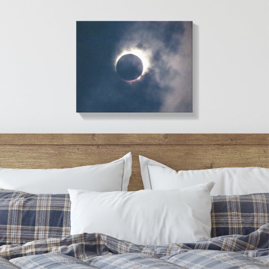 2017 Volledige Zonneverduistering Canvas Print (Insitu (Slaapkamer))