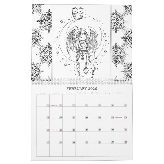 2017 Whimsical World Kleur Uw eigen muurkalender Kalender (Feb 2026)