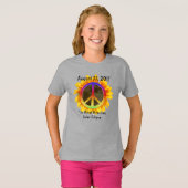 2017 Zonnebloem, zonnebloem en vredessymbool T-shirt (Voorkant volledig)