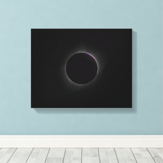 2017 Zonsverduistering - Chromosfeer Canvas Afdruk (Insitu (Houten vloer))