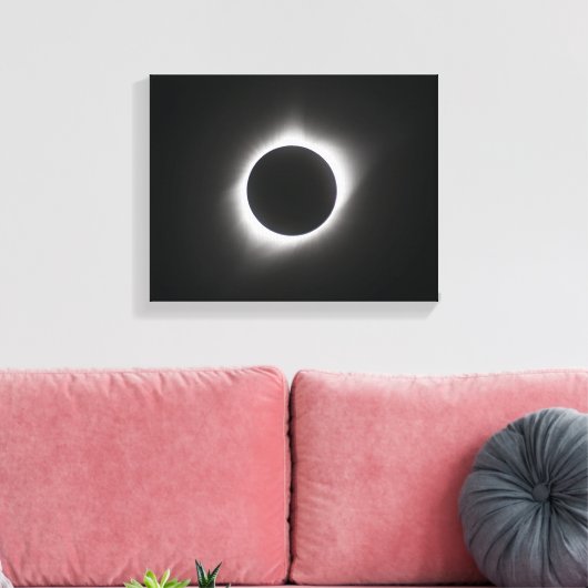 2017 Zonsverduistering - Corona Canvas Afdruk (Insitu (Woonkamer))