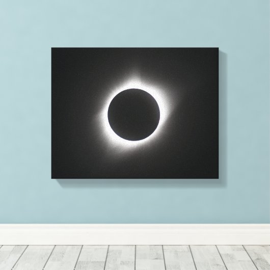 2017 Zonsverduistering - Corona Canvas Afdruk (Insitu (Houten vloer))