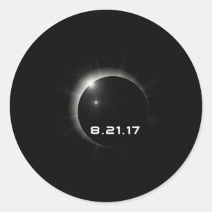 2017 Zonsverduistering Ronde Sticker