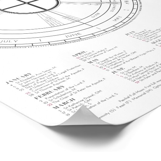 2018-2019: "Colour-the-Year Liturgical Calendar NE Poster (Hoek)