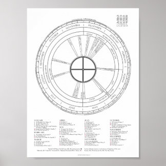 2018-2019: "Colour-the-Year Liturgical Calendar NE Poster