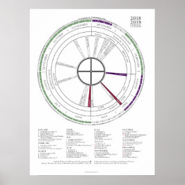 2018-2019 Moderne Liturgische Kalender Poster NIEU