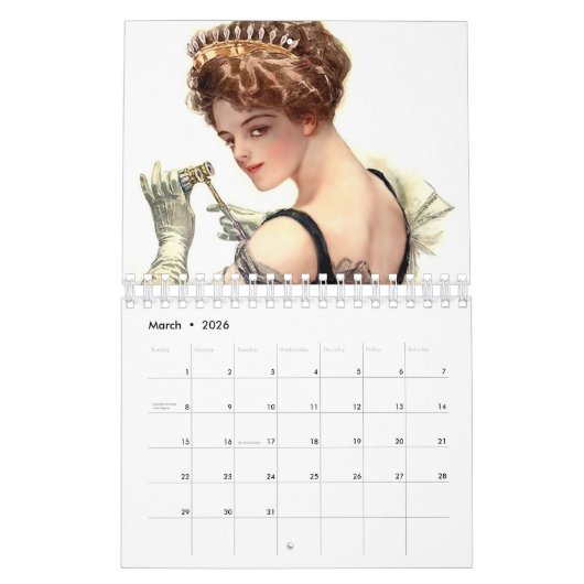 2018 - 2019 Vrouwen in een ander tijdperk Kalender (Mar 2026)