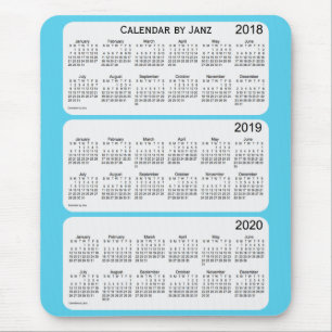 2018-2020 Sky Blue Calendar van Janz Muismat