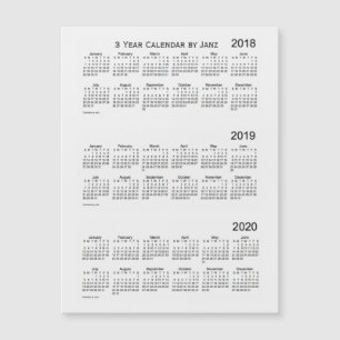 2018-2020 White Smoke 3 jaar Kalender door Janz
