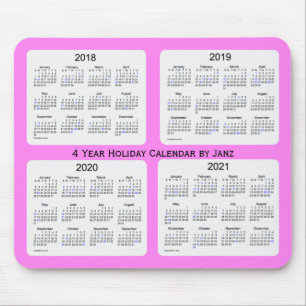 2018-2021 Violet Holiday Agenda van Janz Muismat