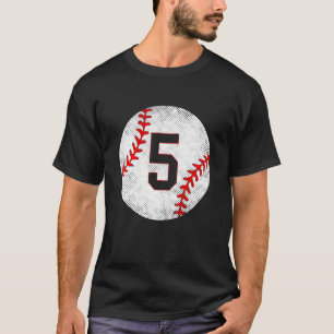 2018 5e verjaardag honkbal vijf 5 jaar oud jongens t-shirt
