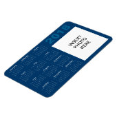2018 Aangepaste fotokalender Magnet - Blauw Magneet (Linkerzijde)