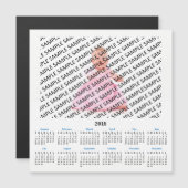 2018 Aangepaste jaarlijkse Photo Calendar Magnet C (Voorkant / Achterkant)