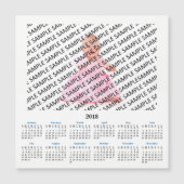 2018 Aangepaste jaarlijkse Photo Calendar Magnet C (Voorkant)
