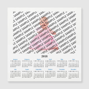 2018 Aangepaste jaarlijkse Photo Calendar Magnet C