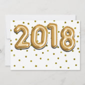 2018 AFSTUDEERFEEST Gouden Confetti Ballonnen Kaart (Achterkant)