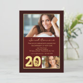 2018 Afstuderen Foto Lijst Invitation Kaart (Staand voorkant)