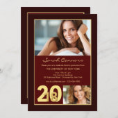 2018 Afstuderen Foto Lijst Invitation Kaart (Voorkant / Achterkant)