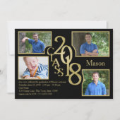 2018 Afstuderen Klasse van Quad Foto Zwart Kaart (Voorkant)