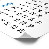 2018 Agenda Gouden Wilde Bloemen Foto Poster (Hoek)