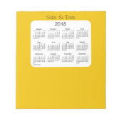2018 Agenda Save the Date Gold Notitieblok (Voorkant)